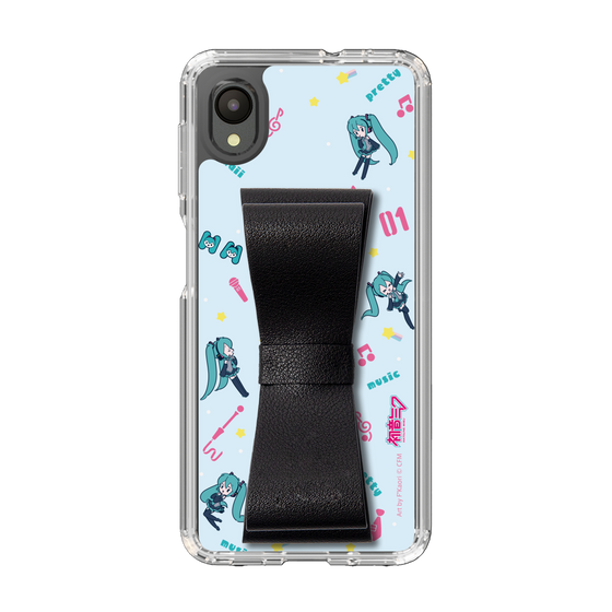 Slim Protection Case - STAND & RING RIBBON Black［ HATSUNE MIKU - Ribbon - Instrumental - Blue ］