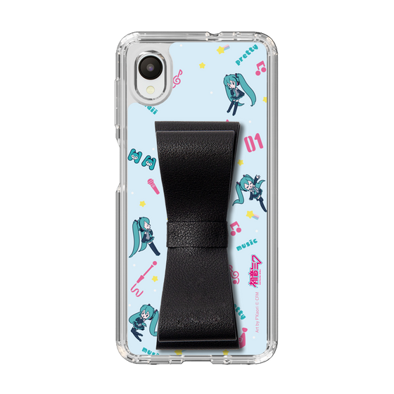 Slim Protection Case - STAND & RING RIBBON Black［ HATSUNE MIKU - Ribbon - Instrumental - Blue ］