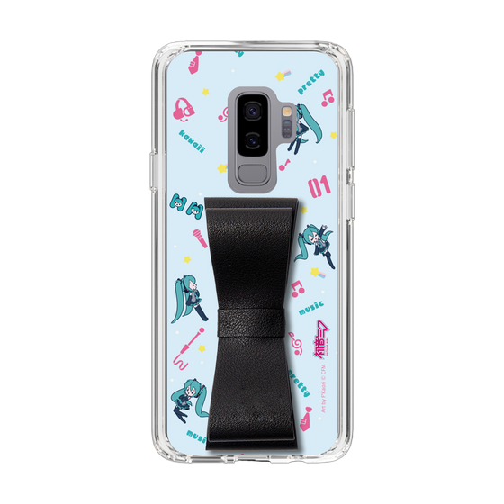 Slim Protection Case - STAND & RING RIBBON Black［ HATSUNE MIKU - Ribbon - Instrumental - Blue ］