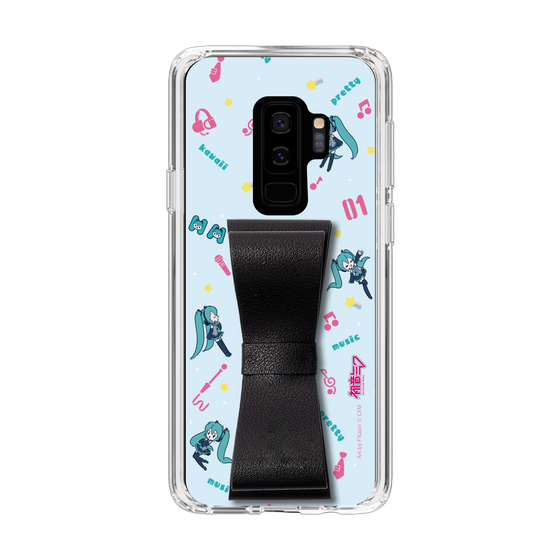 Slim Protection Case - STAND & RING RIBBON Black［ HATSUNE MIKU - Ribbon - Instrumental - Blue ］