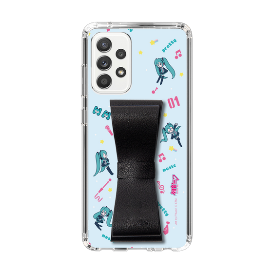Slim Protection Case - STAND & RING RIBBON Black［ HATSUNE MIKU - Ribbon - Instrumental - Blue ］
