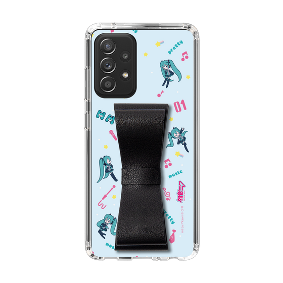Slim Protection Case - STAND & RING RIBBON Black［ HATSUNE MIKU - Ribbon - Instrumental - Blue ］
