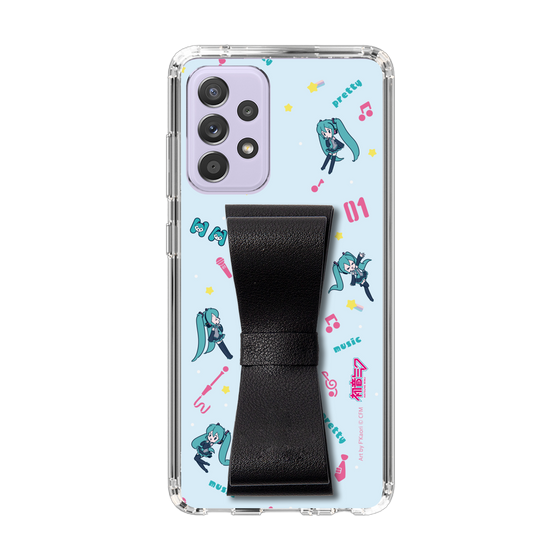 Slim Protection Case - STAND & RING RIBBON Black［ HATSUNE MIKU - Ribbon - Instrumental - Blue ］