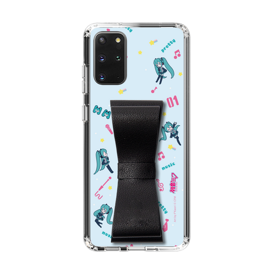 Slim Protection Case - STAND & RING RIBBON Black［ HATSUNE MIKU - Ribbon - Instrumental - Blue ］