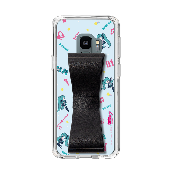 Slim Protection Case - STAND & RING RIBBON Black［ HATSUNE MIKU - Ribbon - Instrumental - Blue ］