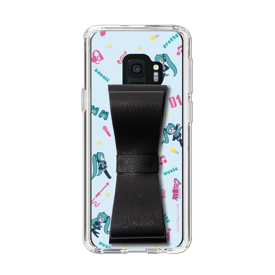 Slim Protection Case - STAND & RING RIBBON Black［ HATSUNE MIKU - Ribbon - Instrumental - Blue ］