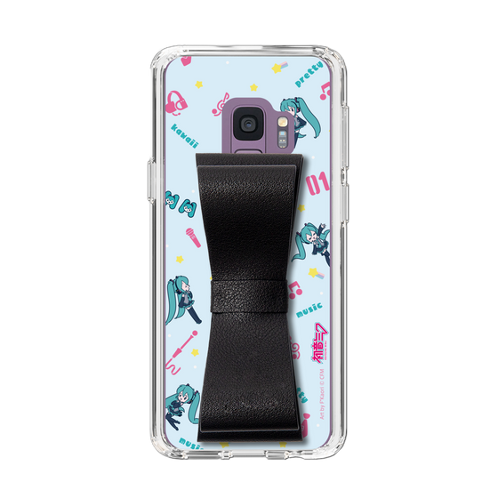 Slim Protection Case - STAND & RING RIBBON Black［ HATSUNE MIKU - Ribbon - Instrumental - Blue ］