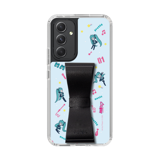 Slim Protection Case - STAND & RING RIBBON Black［ HATSUNE MIKU - Ribbon - Instrumental - Blue ］