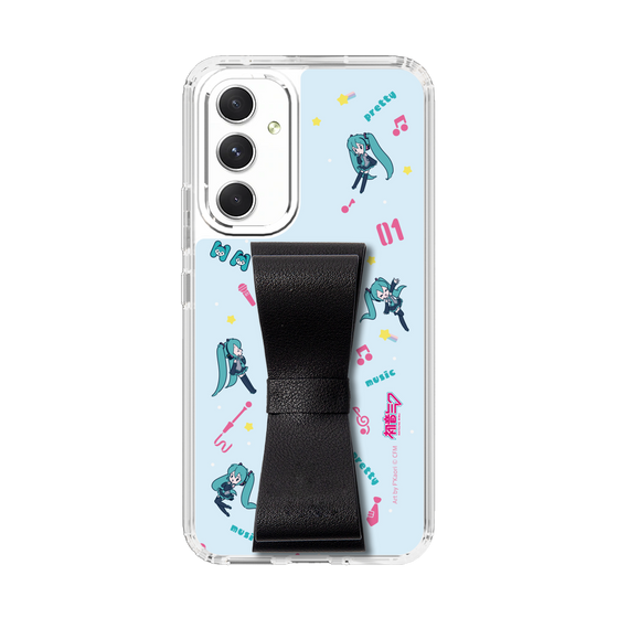 Slim Protection Case - STAND & RING RIBBON Black［ HATSUNE MIKU - Ribbon - Instrumental - Blue ］