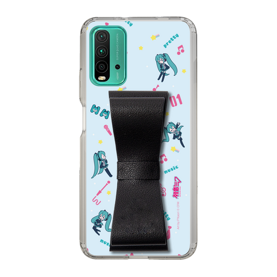 Slim Protection Case - STAND & RING RIBBON Black［ HATSUNE MIKU - Ribbon - Instrumental - Blue ］
