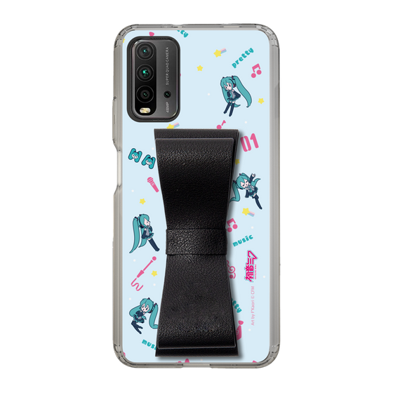 Slim Protection Case - STAND & RING RIBBON Black［ HATSUNE MIKU - Ribbon - Instrumental - Blue ］