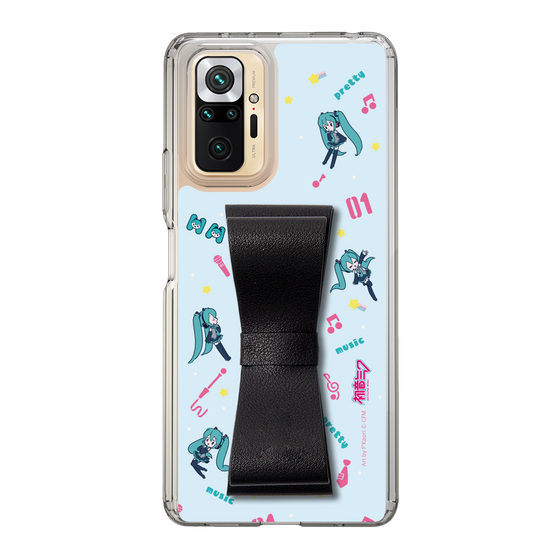 Slim Protection Case - STAND & RING RIBBON Black［ HATSUNE MIKU - Ribbon - Instrumental - Blue ］