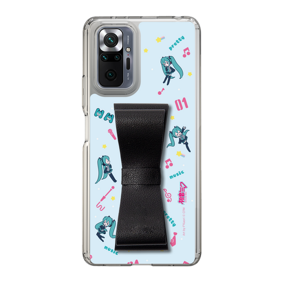 Slim Protection Case - STAND & RING RIBBON Black［ HATSUNE MIKU - Ribbon - Instrumental - Blue ］