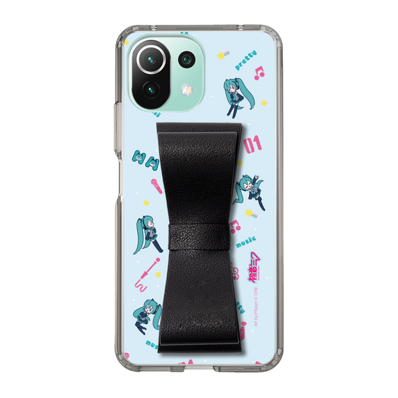 Slim Protection Case - STAND & RING RIBBON Black［ HATSUNE MIKU - Ribbon - Instrumental - Blue ］