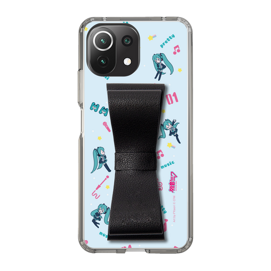 Slim Protection Case - STAND & RING RIBBON Black［ HATSUNE MIKU - Ribbon - Instrumental - Blue ］