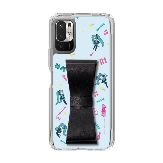 Slim Protection Case - STAND & RING RIBBON Black［ HATSUNE MIKU - Ribbon - Instrumental - Blue ］