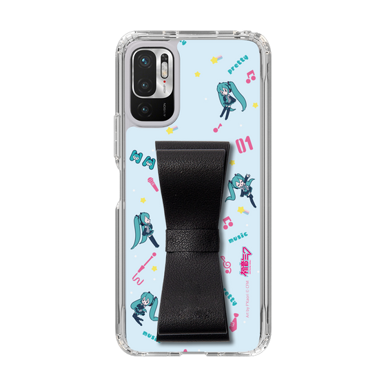 Slim Protection Case - STAND & RING RIBBON Black［ HATSUNE MIKU - Ribbon - Instrumental - Blue ］