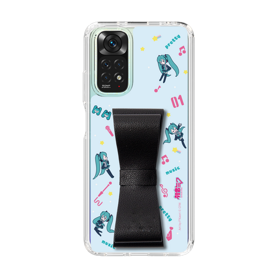 Slim Protection Case - STAND & RING RIBBON Black［ HATSUNE MIKU - Ribbon - Instrumental - Blue ］