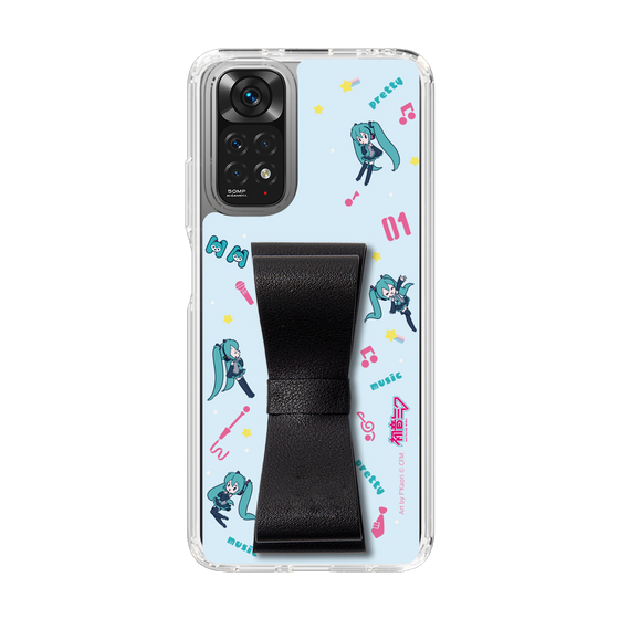 Slim Protection Case - STAND & RING RIBBON Black［ HATSUNE MIKU - Ribbon - Instrumental - Blue ］