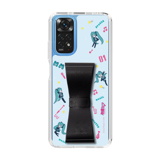 Slim Protection Case - STAND & RING RIBBON Black［ HATSUNE MIKU - Ribbon - Instrumental - Blue ］