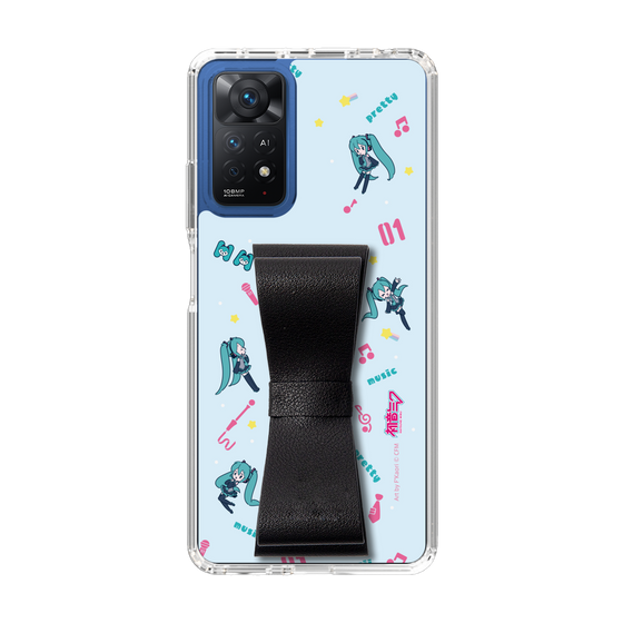Slim Protection Case - STAND & RING RIBBON Black［ HATSUNE MIKU - Ribbon - Instrumental - Blue ］