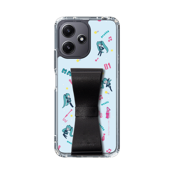 Slim Protection Case - STAND & RING RIBBON Black［ HATSUNE MIKU - Ribbon - Instrumental - Blue ］