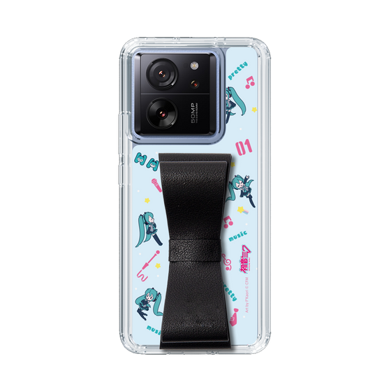 Slim Protection Case - STAND & RING RIBBON Black［ HATSUNE MIKU - Ribbon - Instrumental - Blue ］