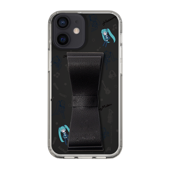 Slim Protection Case - STAND & RING RIBBON Black［ HATSUNE MIKU - Ribbon - Instrumental - Monochrome ］