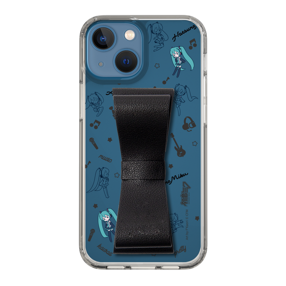 Slim Protection Case - STAND & RING RIBBON Black［ HATSUNE MIKU - Ribbon - Instrumental - Monochrome ］