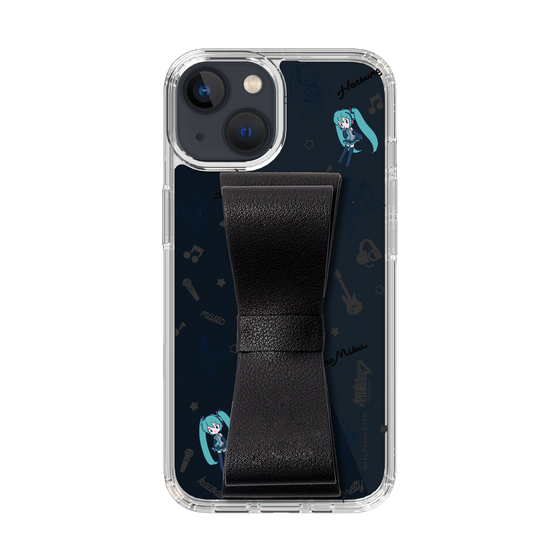 Slim Protection Case - STAND & RING RIBBON Black［ HATSUNE MIKU - Ribbon - Instrumental - Monochrome ］