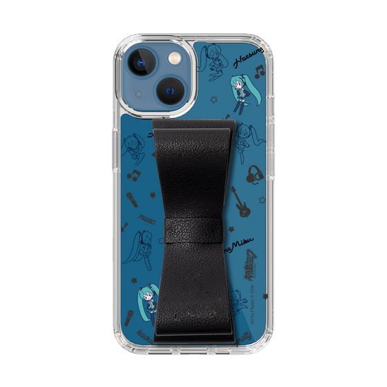 Slim Protection Case - STAND & RING RIBBON Black［ HATSUNE MIKU - Ribbon - Instrumental - Monochrome ］