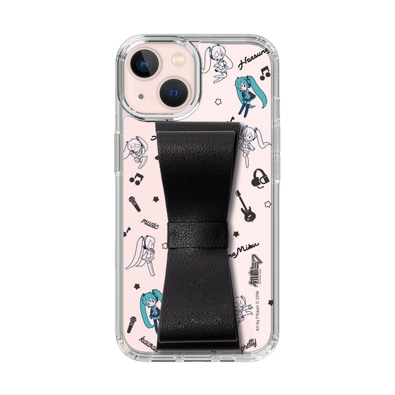 Slim Protection Case - STAND & RING RIBBON Black［ HATSUNE MIKU - Ribbon - Instrumental - Monochrome ］