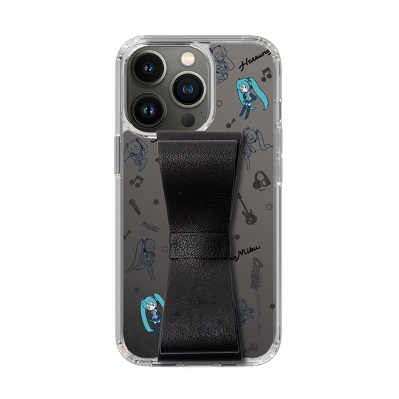 Slim Protection Case - STAND & RING RIBBON Black［ HATSUNE MIKU - Ribbon - Instrumental - Monochrome ］