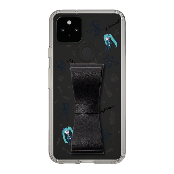 Slim Protection Case - STAND & RING RIBBON Black［ HATSUNE MIKU - Ribbon - Instrumental - Monochrome ］