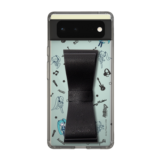 Slim Protection Case - STAND & RING RIBBON Black［ HATSUNE MIKU - Ribbon - Instrumental - Monochrome ］