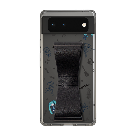 Slim Protection Case - STAND & RING RIBBON Black［ HATSUNE MIKU - Ribbon - Instrumental - Monochrome ］