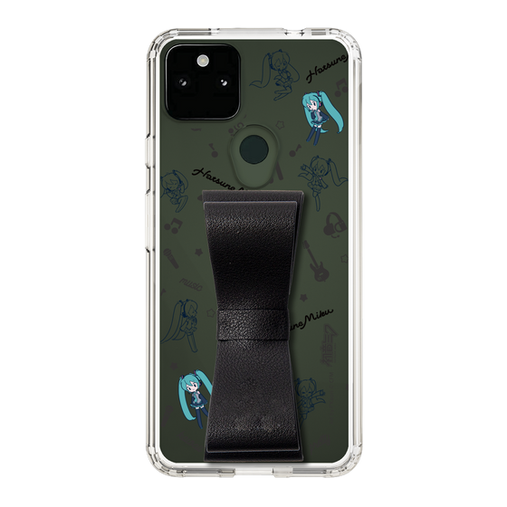 Slim Protection Case - STAND & RING RIBBON Black［ HATSUNE MIKU - Ribbon - Instrumental - Monochrome ］