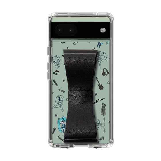 Slim Protection Case - STAND & RING RIBBON Black［ HATSUNE MIKU - Ribbon - Instrumental - Monochrome ］