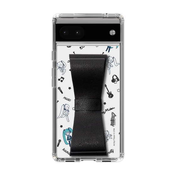 Slim Protection Case - STAND & RING RIBBON Black［ HATSUNE MIKU - Ribbon - Instrumental - Monochrome ］