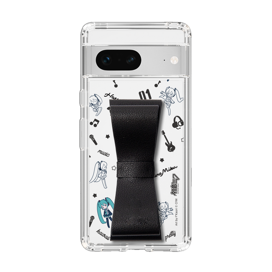 Slim Protection Case - STAND & RING RIBBON Black［ HATSUNE MIKU - Ribbon - Instrumental - Monochrome ］
