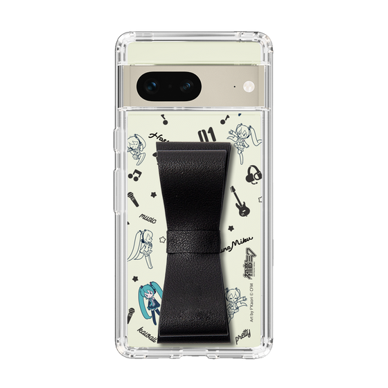 Slim Protection Case - STAND & RING RIBBON Black［ HATSUNE MIKU - Ribbon - Instrumental - Monochrome ］