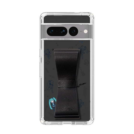 Slim Protection Case - STAND & RING RIBBON Black［ HATSUNE MIKU - Ribbon - Instrumental - Monochrome ］