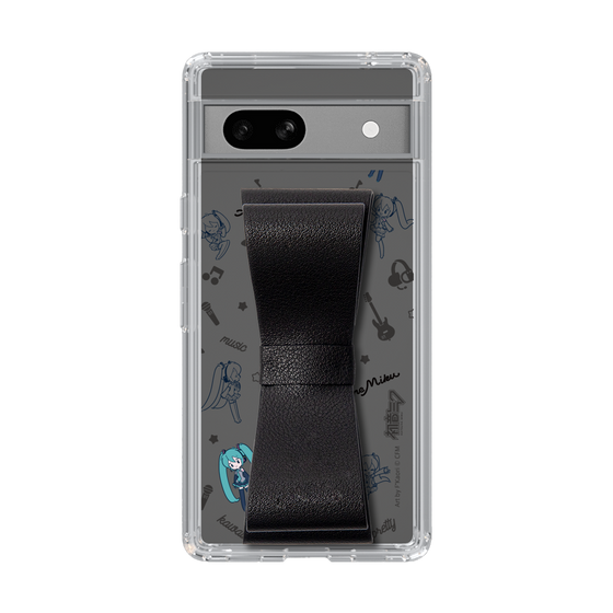 Slim Protection Case - STAND & RING RIBBON Black［ HATSUNE MIKU - Ribbon - Instrumental - Monochrome ］