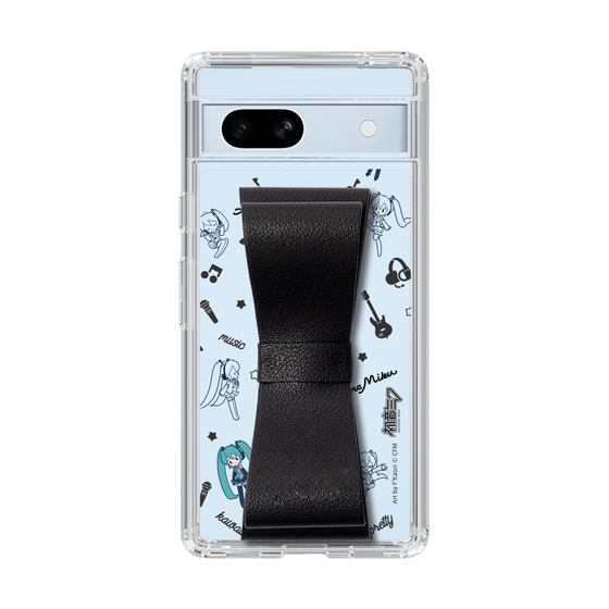 Slim Protection Case - STAND & RING RIBBON Black［ HATSUNE MIKU - Ribbon - Instrumental - Monochrome ］