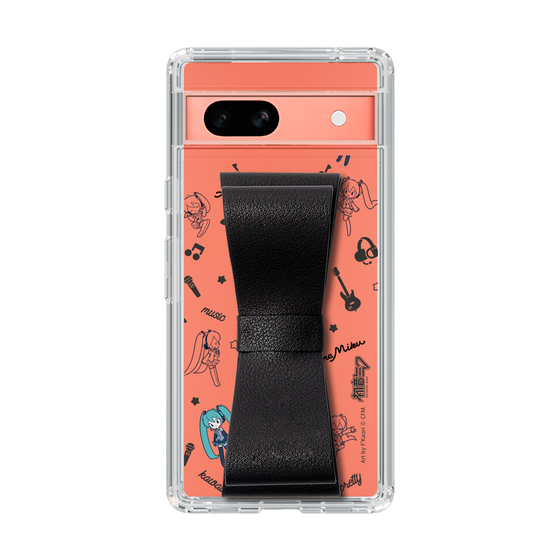 Slim Protection Case - STAND & RING RIBBON Black［ HATSUNE MIKU - Ribbon - Instrumental - Monochrome ］