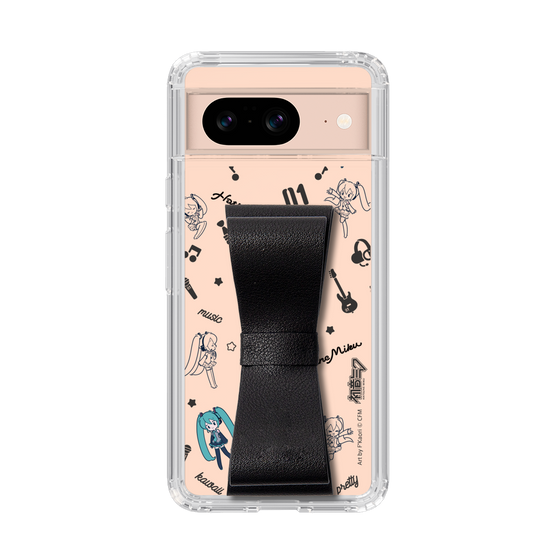Slim Protection Case - STAND & RING RIBBON Black［ HATSUNE MIKU - Ribbon - Instrumental - Monochrome ］