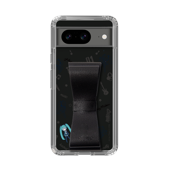 Slim Protection Case - STAND & RING RIBBON Black［ HATSUNE MIKU - Ribbon - Instrumental - Monochrome ］
