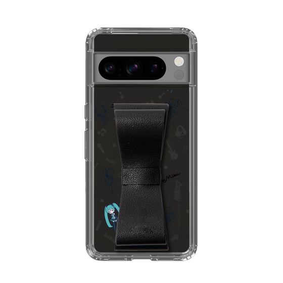 Slim Protection Case - STAND & RING RIBBON Black［ HATSUNE MIKU - Ribbon - Instrumental - Monochrome ］