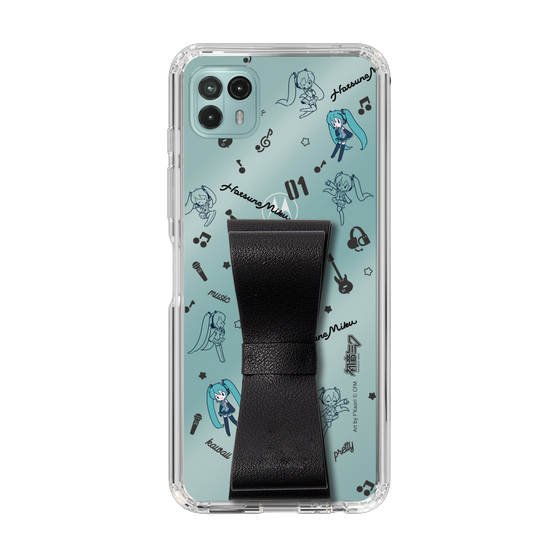 Slim Protection Case - STAND & RING RIBBON Black［ HATSUNE MIKU - Ribbon - Instrumental - Monochrome ］