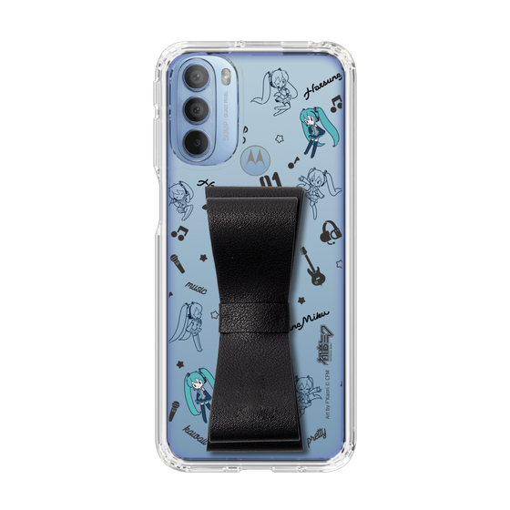 Slim Protection Case - STAND & RING RIBBON Black［ HATSUNE MIKU - Ribbon - Instrumental - Monochrome ］